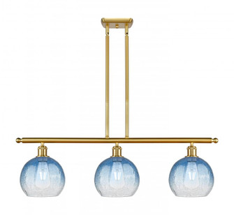 Brookhaven Globe - 3 Light - 36 inch - Satin Gold - Stem Hung - Island Light (3442|516-3I-SG-G483-8SB)