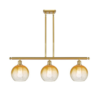 Brookhaven Globe - 3 Light - 36 inch - Satin Gold - Stem Hung - Island Light (3442|516-3I-SG-G483-8AM)