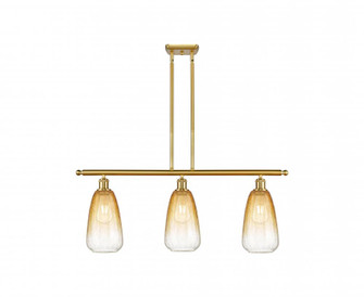 Brookhaven Almond - 3 Light - 36 inch - Satin Gold - Stem Hung - Island Light (3442|516-3I-SG-G480-6AM)