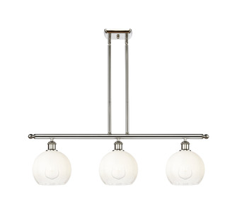 Brookhaven Globe - 3 Light - 36 inch - Polished Nickel - Stem Hung - Island Light (3442|516-3I-PN-G483-8OP)
