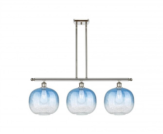 Brookhaven Sphere - 3 Light - 37 inch - Polished Nickel - Stem Hung - Island Light (3442|516-3I-PN-G481-10SB)