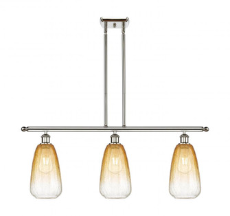 Brookhaven Almond - 3 Light - 36 inch - Polished Nickel - Stem Hung - Island Light (3442|516-3I-PN-G480-6AM)