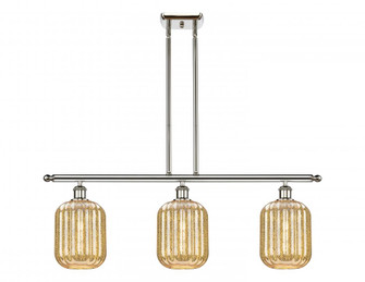 Preston Cylinder - 3 Light - 36 inch - Polished Nickel - Stem Hung - Island Light (3442|516-3I-PN-G460-7ME)