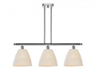 Bristol Natural - 3 Light - 36 inch - Polished Chrome - Stem Hung - Island Light (3442|516-3I-PC-NBD-9-NAT)