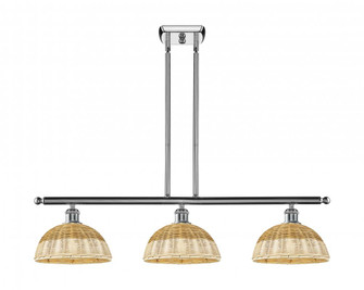 Bristol Natural II - 3 Light - 36 inch - Polished Chrome - Stem Hung - Island Light (3442|516-3I-PC-NBD2-9-NAT)