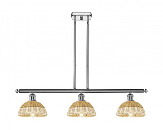 Bristol Natural II - 3 Light - 36 inch - Polished Chrome - Stem Hung - Island Light (3442|516-3I-PC-NBD2-75-NAT)