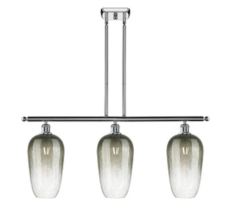 Brookhaven Flute - 3 Light - 36 inch - Polished Chrome - Stem Hung - Island Light (3442|516-3I-PC-G484-7SL)