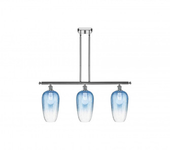 Brookhaven Flute - 3 Light - 36 inch - Polished Chrome - Stem Hung - Island Light (3442|516-3I-PC-G484-7SB)