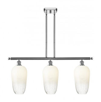 Brookhaven Flute - 3 Light - 36 inch - Polished Chrome - Stem Hung - Island Light (3442|516-3I-PC-G484-7OP)