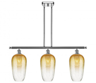 Brookhaven Flute - 3 Light - 36 inch - Polished Chrome - Stem Hung - Island Light (3442|516-3I-PC-G484-7AM)