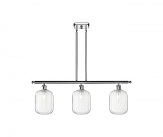 Preston Cylinder - 3 Light - 36 inch - Polished Chrome - Stem Hung - Island Light (3442|516-3I-PC-G460-7CL)