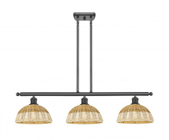 Bristol Natural II - 3 Light - 36 inch - Oil Rubbed Bronze - Stem Hung - Island Light (3442|516-3I-OB-NBD2-9-NAT)
