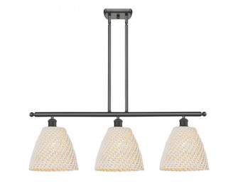 Bristol Natural - 3 Light - 36 inch - Oil Rubbed Bronze - Stem Hung - Island Light (3442|516-3I-OB-NBD-9-NAT)