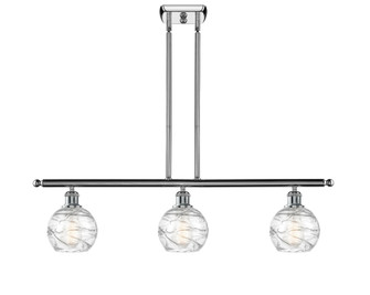 Athens Deco Swirl - 3 Light - 36 inch - Polished Chrome - Stem Hung - Island Light (3442|516-3I-PC-G1213-6CL)