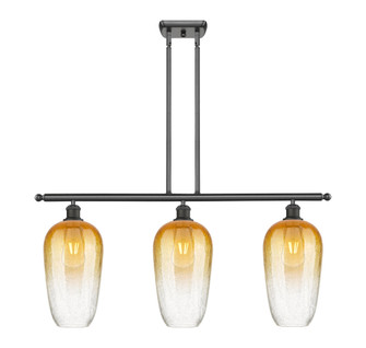 Brookhaven Flute - 3 Light - 36 inch - Oil Rubbed Bronze - Stem Hung - Island Light (3442|516-3I-OB-G484-7AM)