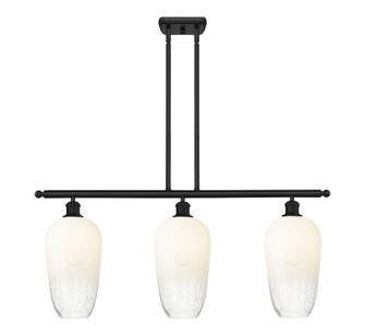 Brookhaven Flute - 3 Light - 36 inch - Matte Black - Stem Hung - Island Light (3442|516-3I-BK-G484-7OP)