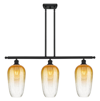 Brookhaven Flute - 3 Light - 36 inch - Matte Black - Stem Hung - Island Light (3442|516-3I-BK-G484-7AM)