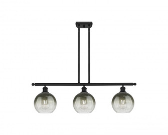Brookhaven Globe - 3 Light - 36 inch - Matte Black - Stem Hung - Island Light (3442|516-3I-BK-G483-8SL)