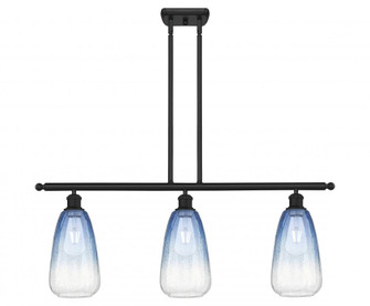 Brookhaven Almond - 3 Light - 36 inch - Matte Black - Stem Hung - Island Light (3442|516-3I-BK-G480-6SB)