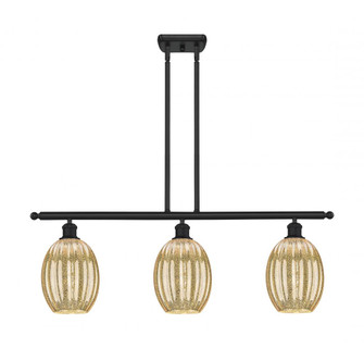 Preston Bulb - 3 Light - 36 inch - Matte Black - Stem Hung - Island Light (3442|516-3I-BK-G459-6ME)