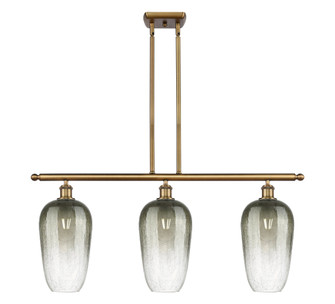Brookhaven Flute - 3 Light - 36 inch - Brushed Brass - Stem Hung - Island Light (3442|516-3I-BB-G484-7SL)