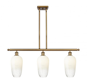 Brookhaven Flute - 3 Light - 36 inch - Brushed Brass - Stem Hung - Island Light (3442|516-3I-BB-G484-7OP)