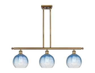 Brookhaven Globe - 3 Light - 36 inch - Brushed Brass - Stem Hung - Island Light (3442|516-3I-BB-G483-8SB)