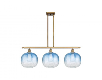 Brookhaven Sphere - 3 Light - 37 inch - Brushed Brass - Stem Hung - Island Light (3442|516-3I-BB-G481-10SB)