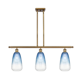 Brookhaven Almond - 3 Light - 36 inch - Brushed Brass - Stem Hung - Island Light (3442|516-3I-BB-G480-6SB)