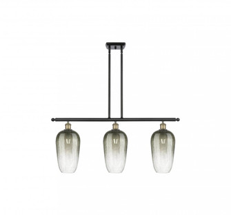 Brookhaven Flute - 3 Light - 36 inch - Black Antique Brass - Stem Hung - Island Light (3442|516-3I-BAB-G484-7SL)
