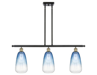 Brookhaven Almond - 3 Light - 36 inch - Black Antique Brass - Stem Hung - Island Light (3442|516-3I-BAB-G480-6SB)