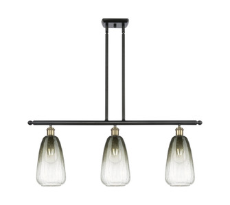 Brookhaven Almond - 3 Light - 36 inch - Black Antique Brass - Stem Hung - Island Light (3442|516-3I-BAB-G480-6SL)