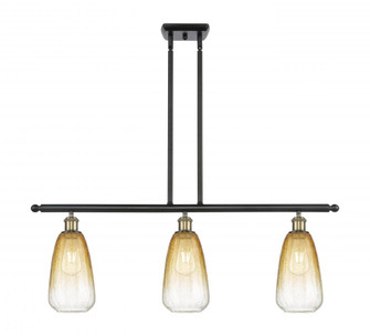Brookhaven Almond - 3 Light - 36 inch - Black Antique Brass - Stem Hung - Island Light (3442|516-3I-BAB-G480-6AM)