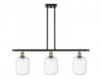Preston Cylinder - 3 Light - 36 inch - Black Antique Brass - Stem Hung - Island Light (3442|516-3I-BAB-G460-7CL)