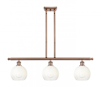 Brookhaven Globe - 3 Light - 36 inch - Antique Copper - Stem Hung - Island Light (3442|516-3I-AC-G483-8OP)