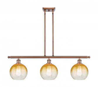 Brookhaven Globe - 3 Light - 36 inch - Antique Copper - Stem Hung - Island Light (3442|516-3I-AC-G483-8AM)