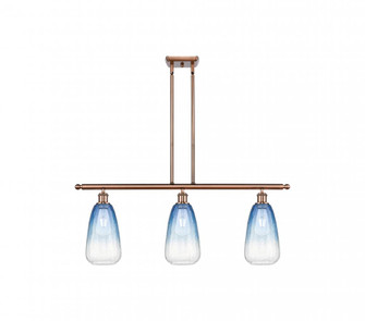 Brookhaven Almond - 3 Light - 36 inch - Antique Copper - Stem Hung - Island Light (3442|516-3I-AC-G480-6SB)