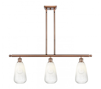 Brookhaven Almond - 3 Light - 36 inch - Antique Copper - Stem Hung - Island Light (3442|516-3I-AC-G480-6OP)