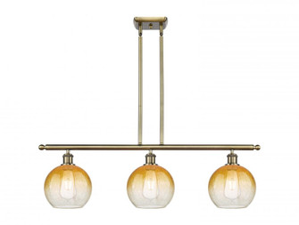 Brookhaven Globe - 3 Light - 36 inch - Antique Brass - Stem Hung - Island Light (3442|516-3I-AB-G483-8AM)