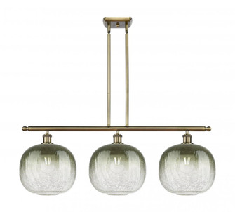 Brookhaven Sphere - 3 Light - 37 inch - Antique Brass - Stem Hung - Island Light (3442|516-3I-AB-G481-10SL)