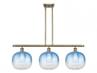 Brookhaven Sphere - 3 Light - 37 inch - Antique Brass - Stem Hung - Island Light (3442|516-3I-AB-G481-10SB)
