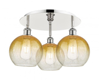 Brookhaven Globe - 3 Light - 20 inch - Polished Nickel - Semi-Flush Mount (3442|516-3C-PN-G483-8AM)