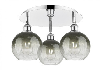 Brookhaven Globe - 3 Light - 20 inch - Polished Chrome - Semi-Flush Mount (3442|516-3C-PC-G483-8SL)