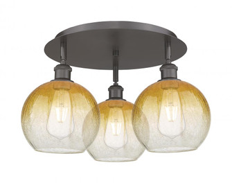 Brookhaven Globe - 3 Light - 20 inch - Oil Rubbed Bronze - Semi-Flush Mount (3442|516-3C-OB-G483-8AM)