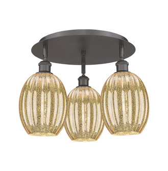 Preston Bulb - 3 Light - 18 inch - Oil Rubbed Bronze - Semi-Flush Mount (3442|516-3C-OB-G459-6ME)