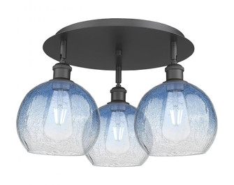 Brookhaven Globe - 3 Light - 20 inch - Matte Black - Semi-Flush Mount (3442|516-3C-BK-G483-8SB)