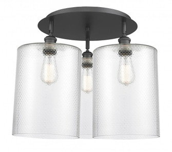 Cobbleskill - 3 Light - 21 inch - Matte Black - Semi-Flush Mount (3442|516-3C-BK-G112-L)