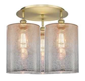 Cobbleskill - 3 Light - 21 inch - Brushed Brass - Semi-Flush Mount (3442|516-3C-BB-G116-L)