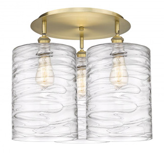 Cobbleskill - 3 Light - 21 inch - Brushed Brass - Semi-Flush Mount (3442|516-3C-BB-G1113-L)