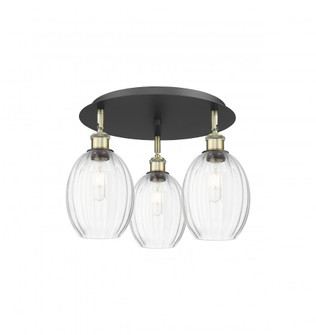 Preston Bulb - 3 Light - 18 inch - Black Antique Brass - Semi-Flush Mount (3442|516-3C-BAB-G459-6CL)
